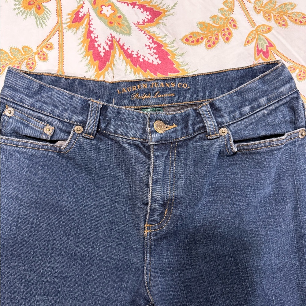 Ralph Lauren Straight-Leg Medium Blue Jeans